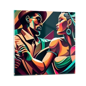 Schilderen op glas - In het ritme van het hart - 60x60 cm