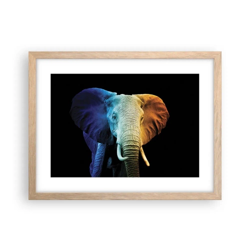 Een poster in een licht eiken lijst - Excentriek, niet raar - 40x30 cm