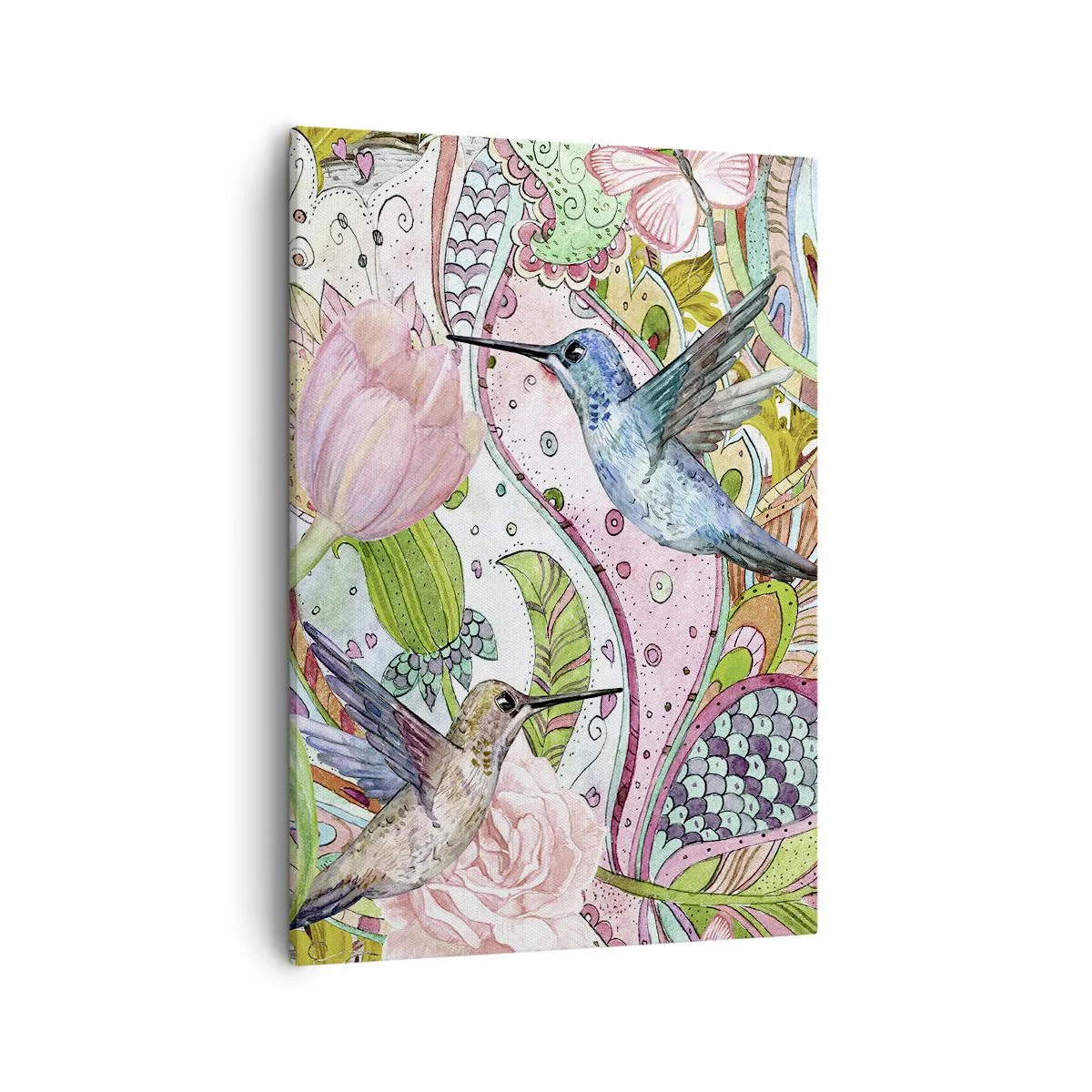 Schilderen op canvas - Verstrikt in wijnstokken - 50x70 cm
