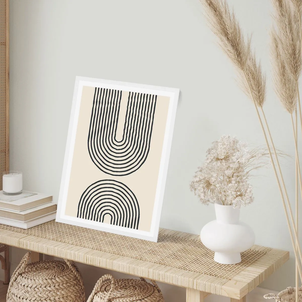 Poster in een witte lijst - In een ogenblik ... - 40x50 cm