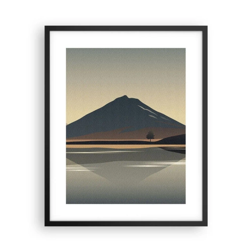 Poster in een zwarte lijst - Spiegelreflectie - 40x50 cm
