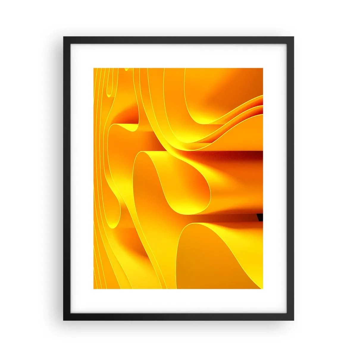 Poster in een zwarte lijst - Als de golven van de zon - 40x50 cm