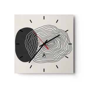 Wandklok - Klok - Duur en spiertrekkingen - 30x30 cm