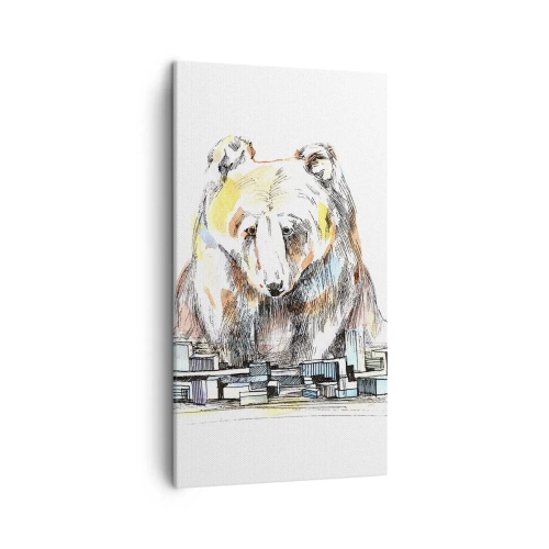 Schilderen op canvas - Hoe kun je zo leven? - 45x80 cm