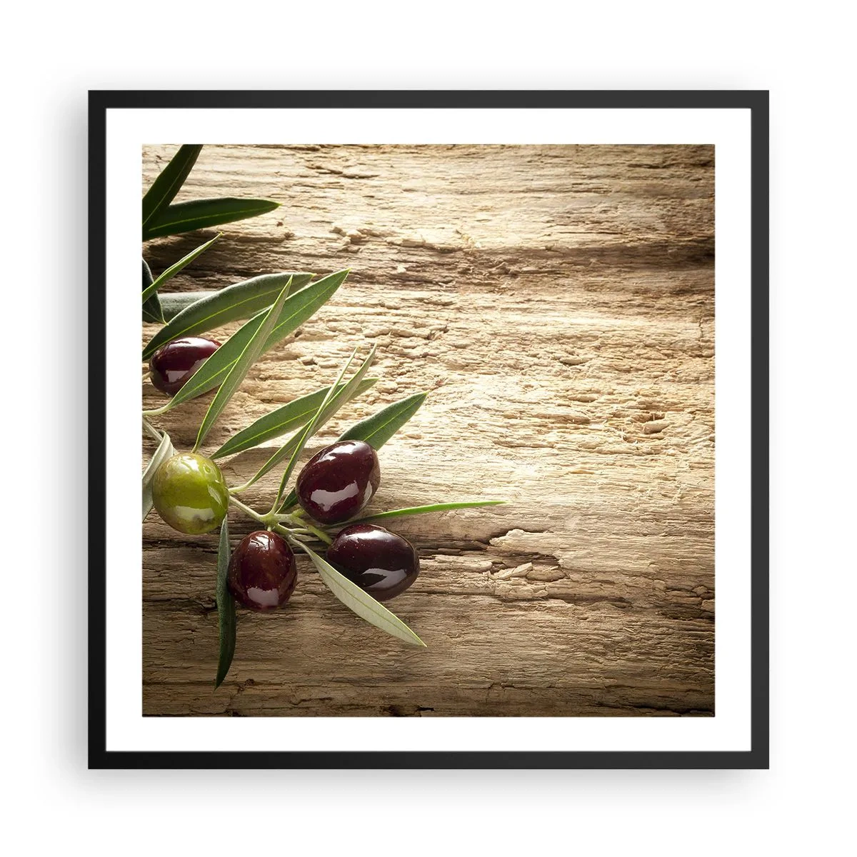 Poster in een zwarte lijst - Rechtstreeks uit de natuur - 60x60 cm