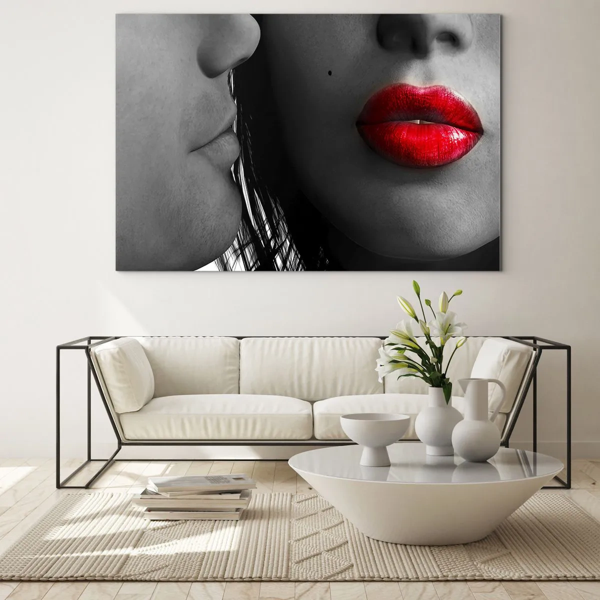 Schilderen op glas - Oog in oog - 100x70 cm