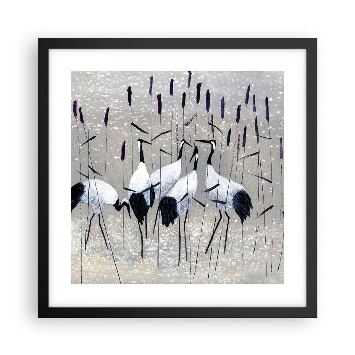 Poster in een zwarte lijst - Onder hun eigen - 40x40 cm