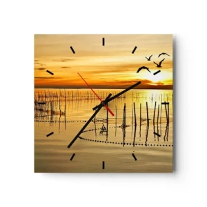 Wandklok - Klok - In de visserij - 30x30 cm