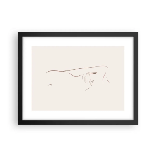 Poster in een zwarte lijst - De vorm van verlangen - 40x30 cm
