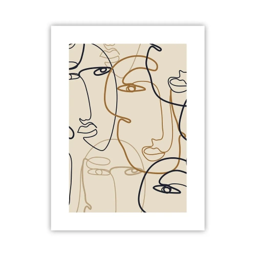 Poster - Het portret is vermenigvuldigd - 30x40 cm