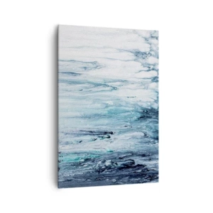 Schilderen op canvas - Blauwe ijspegels - 70x100 cm