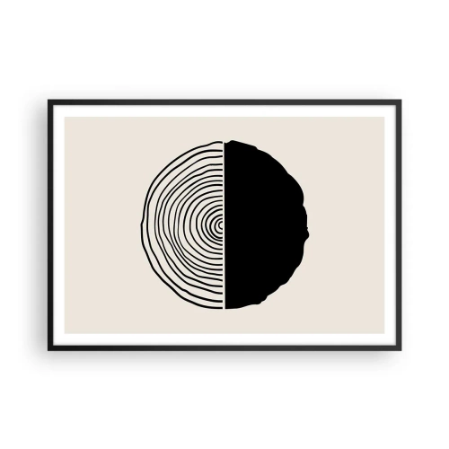 Poster in een zwarte lijst - Half om half - 100x70 cm