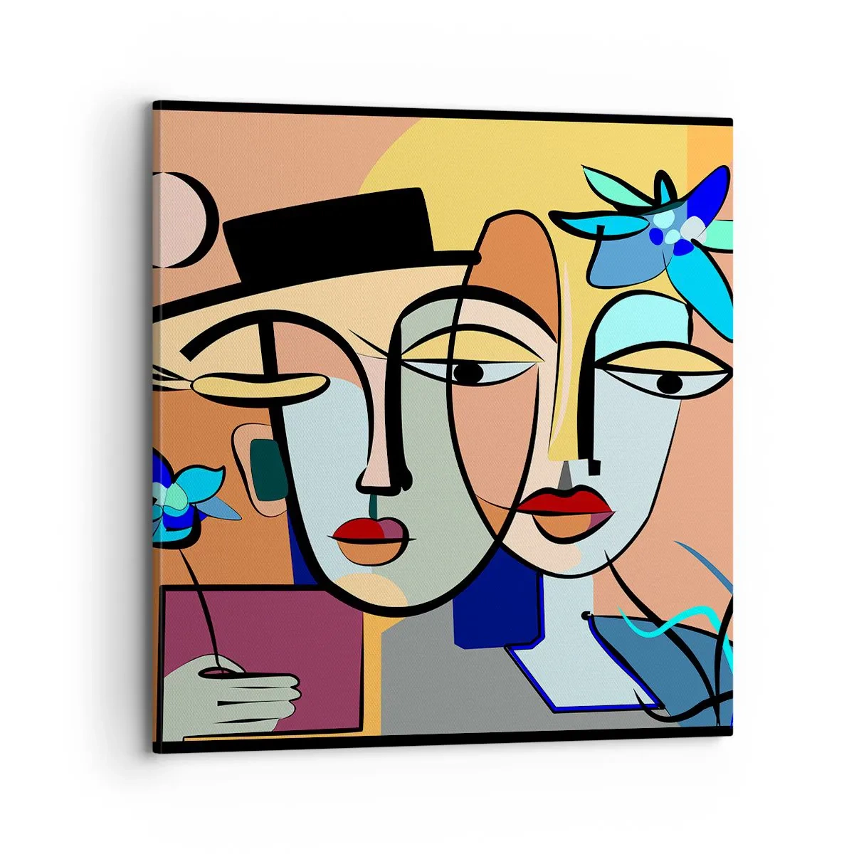 Schilderen op canvas - Picasso's randez-vous - 70x70 cm