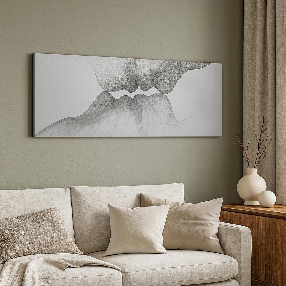 Schilderen op canvas - Kus van de wind - 30x30 cm