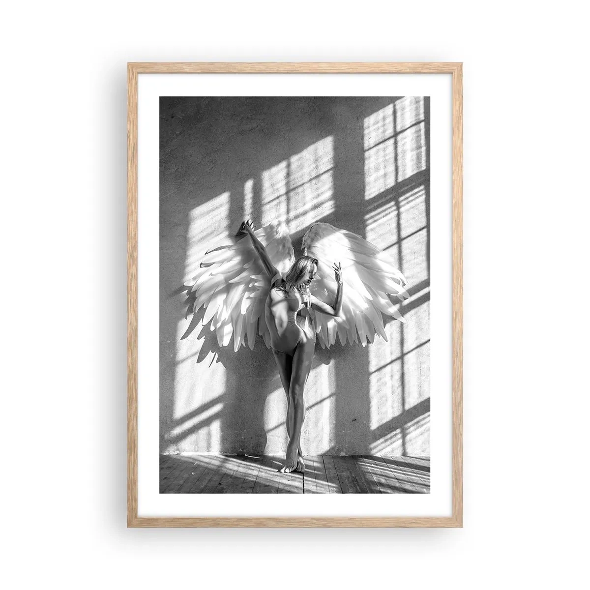 Een poster in een licht eiken lijst - Recht uit de hemel - 50x70 cm