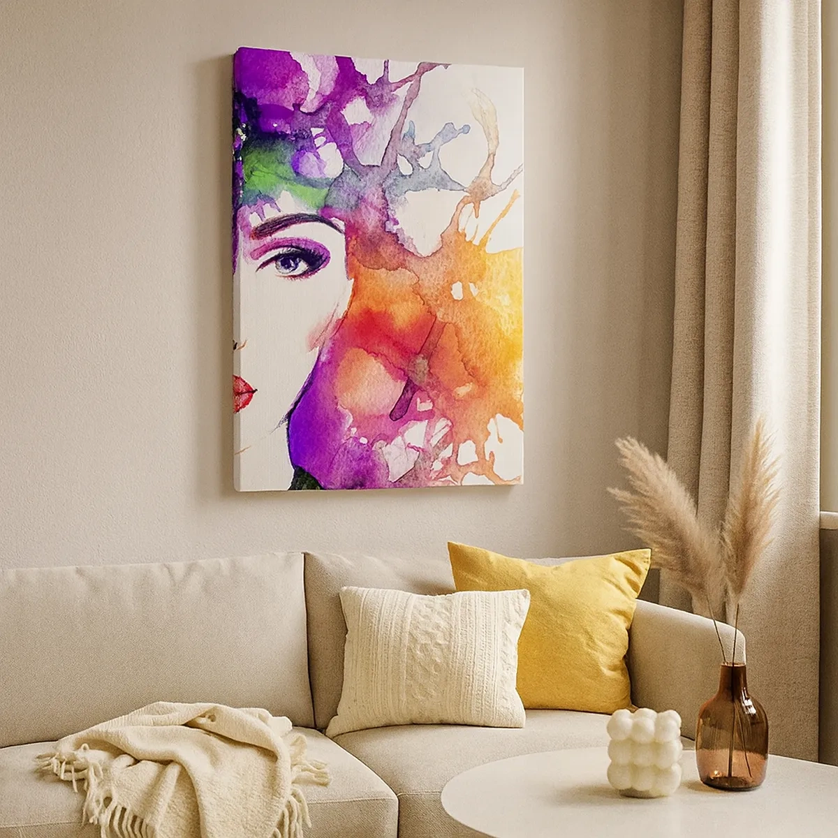 Schilderen op canvas - Met hoofd in de wolken - 50x70 cm