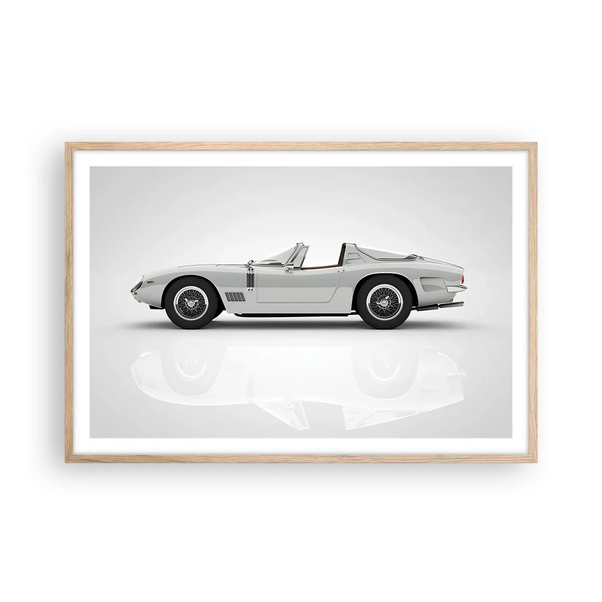 Een poster in een licht eiken lijst - Belofte van plezier - 91x61 cm