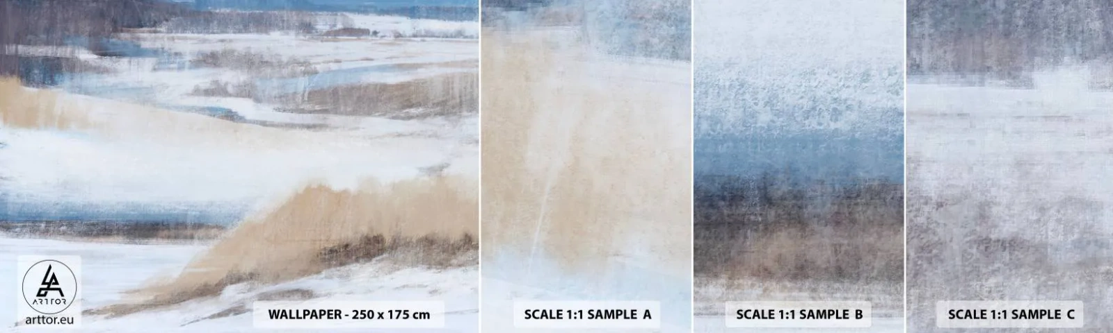 Fotobehang Staaltje Standard Eco - Winterse compositie - Winter, Deel, Pastel - 100x30 cm