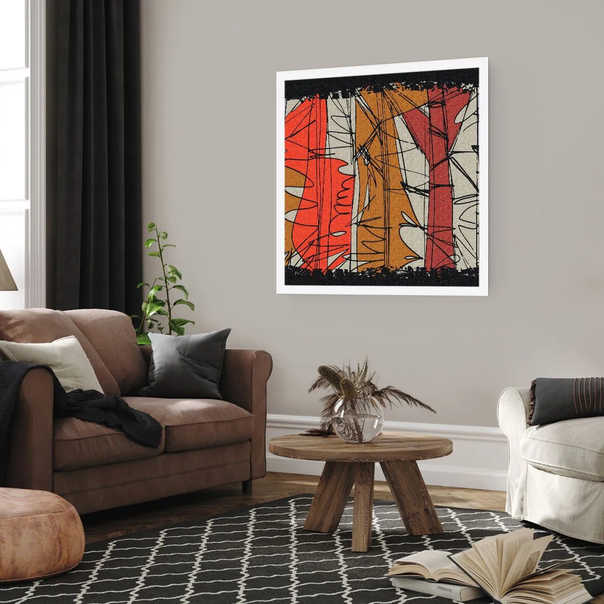 Poster - Spontane compositie - 30x30 cm