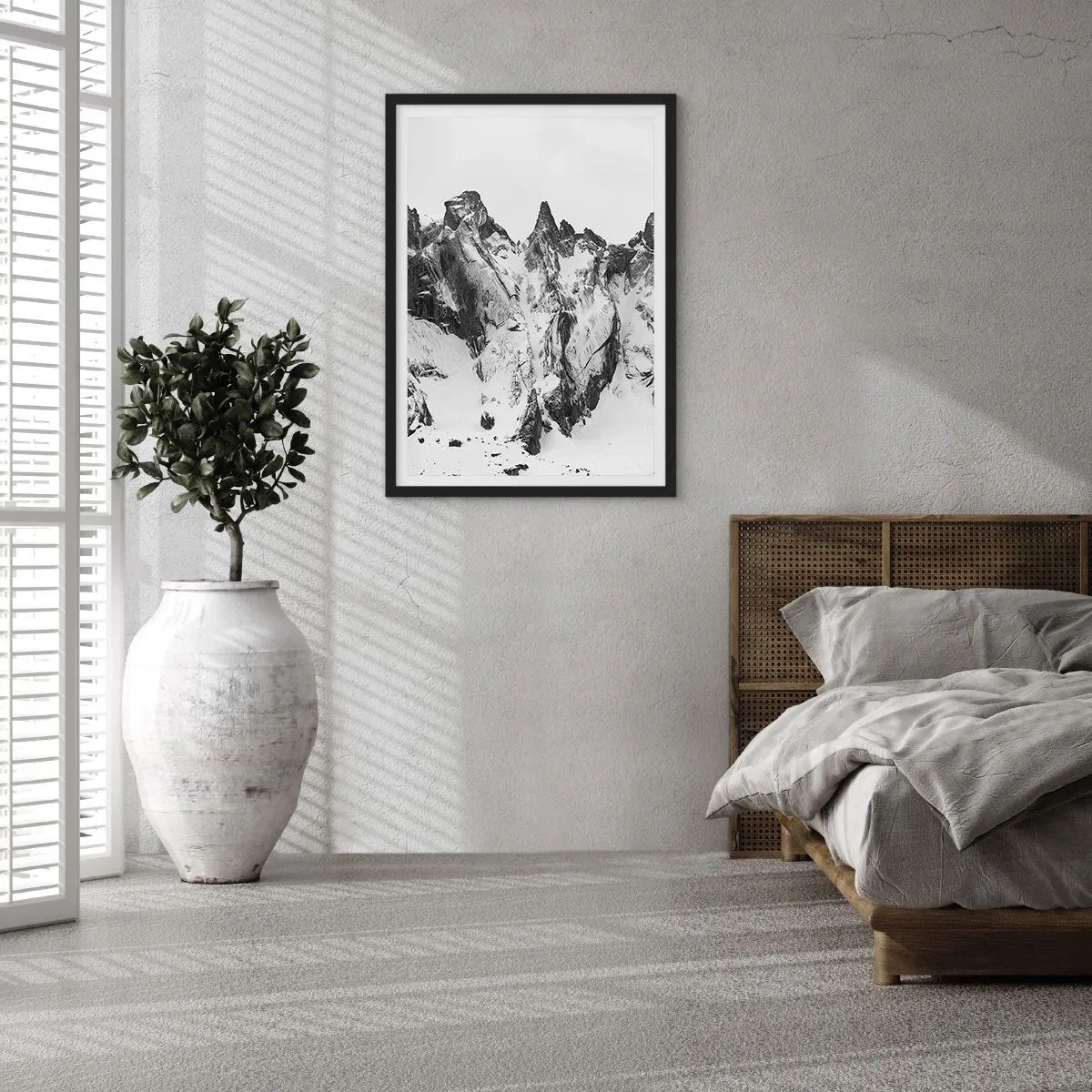 Poster in een zwarte lijst - Granieten gevaarlijke nok - 40x50 cm