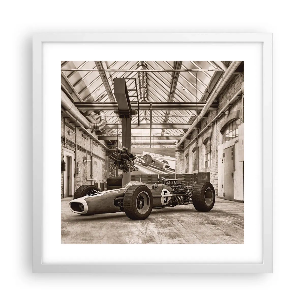 Poster in een witte lijst - De rust van de winnaar - 40x40 cm