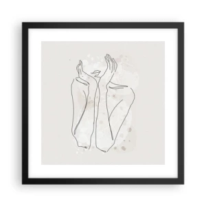 Poster in een zwarte lijst - Een dromerig moment - 40x40 cm