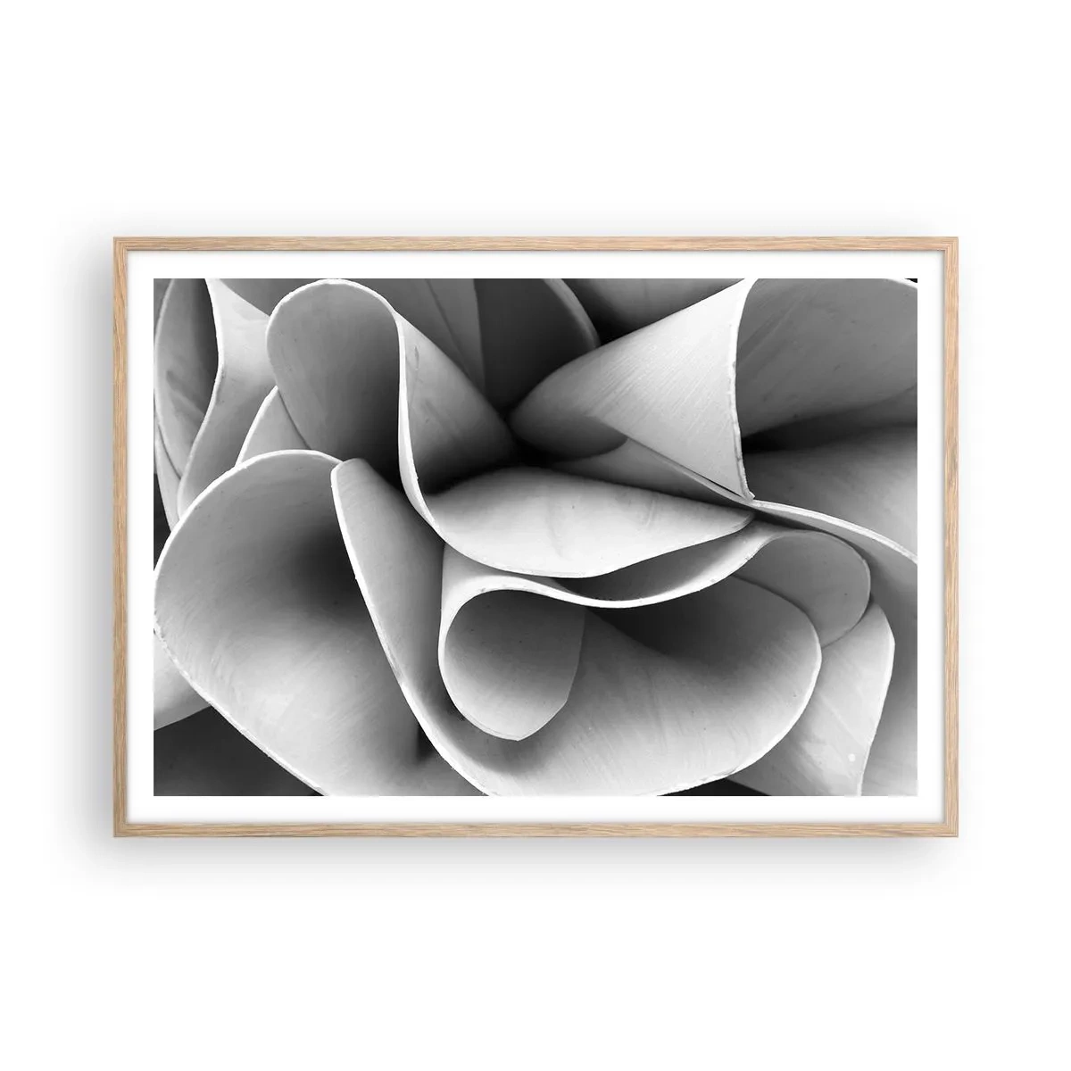 Een poster in een licht eiken lijst - Het gebeurt in de ruimte - 100x70 cm