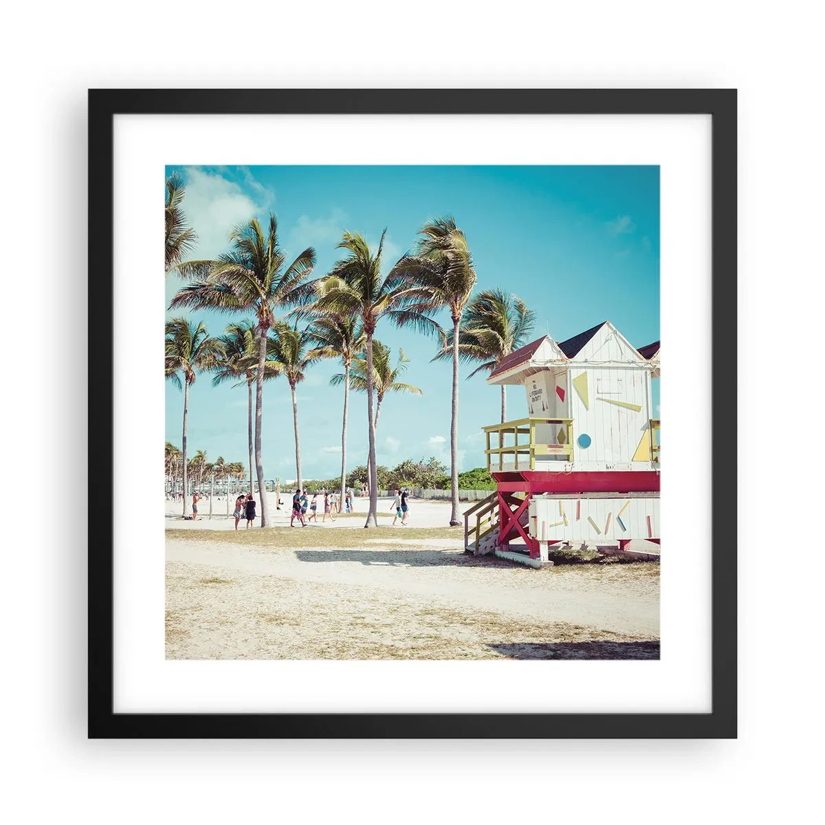 Poster in een zwarte lijst - Je hebt een mooie dag voor de boeg - 40x40 cm