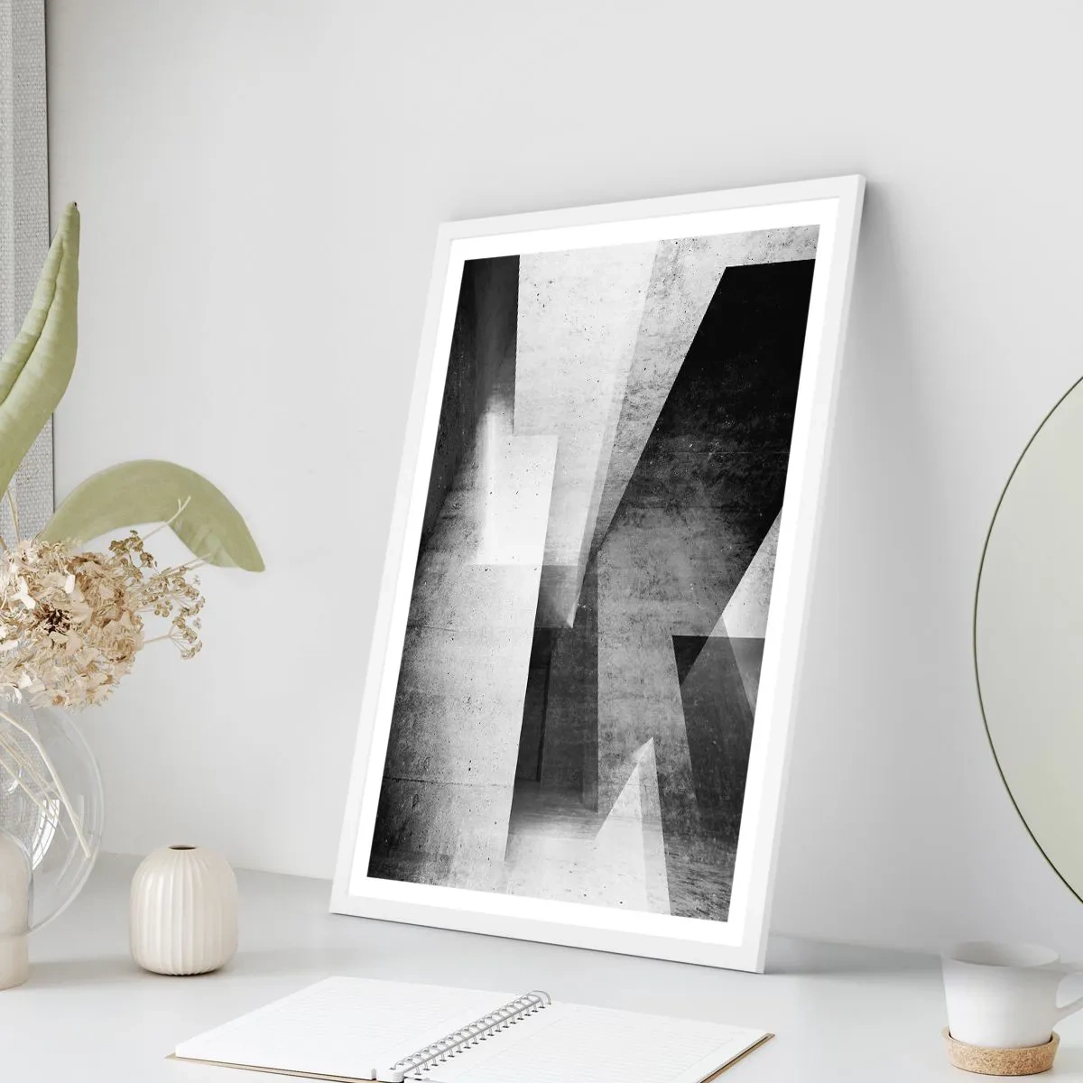 Poster in een witte lijst - De structuur van de ruimte - 61x91 cm