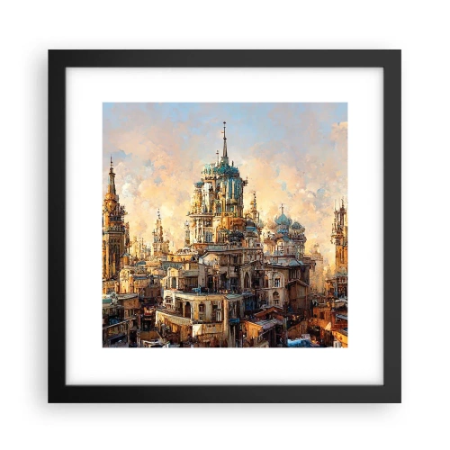 Poster in een zwarte lijst - Stad der steden - 30x30 cm