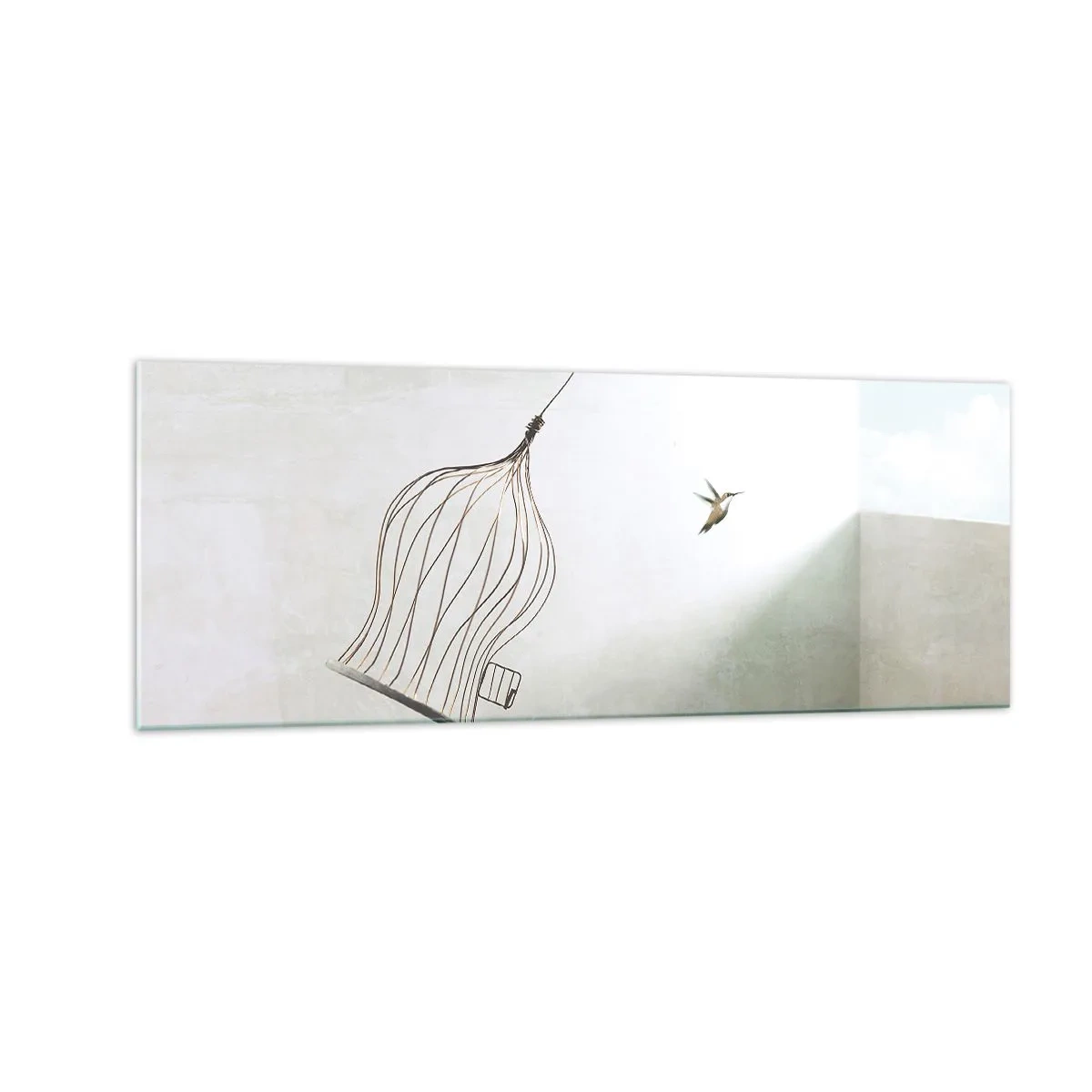 Schilderen op glas - In je element - 140x50 cm
