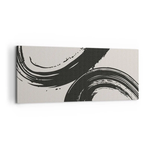 Schilderen op canvas - Vegend en cirkevormig - 100x40 cm