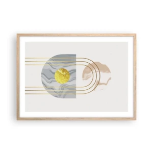 Een poster in een licht eiken lijst - Helderheid en schittering - 70x50 cm