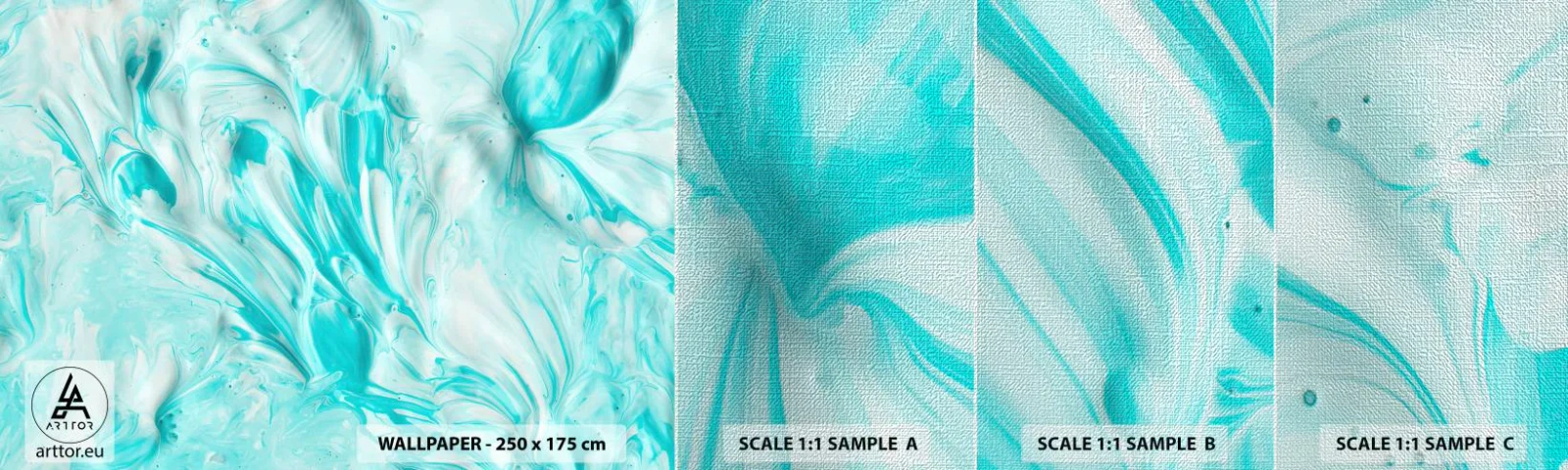 Fotobehang Monster Premium Canvas - Voor altijd samen - Abstractie, Deel, Boho - 100x30 cm