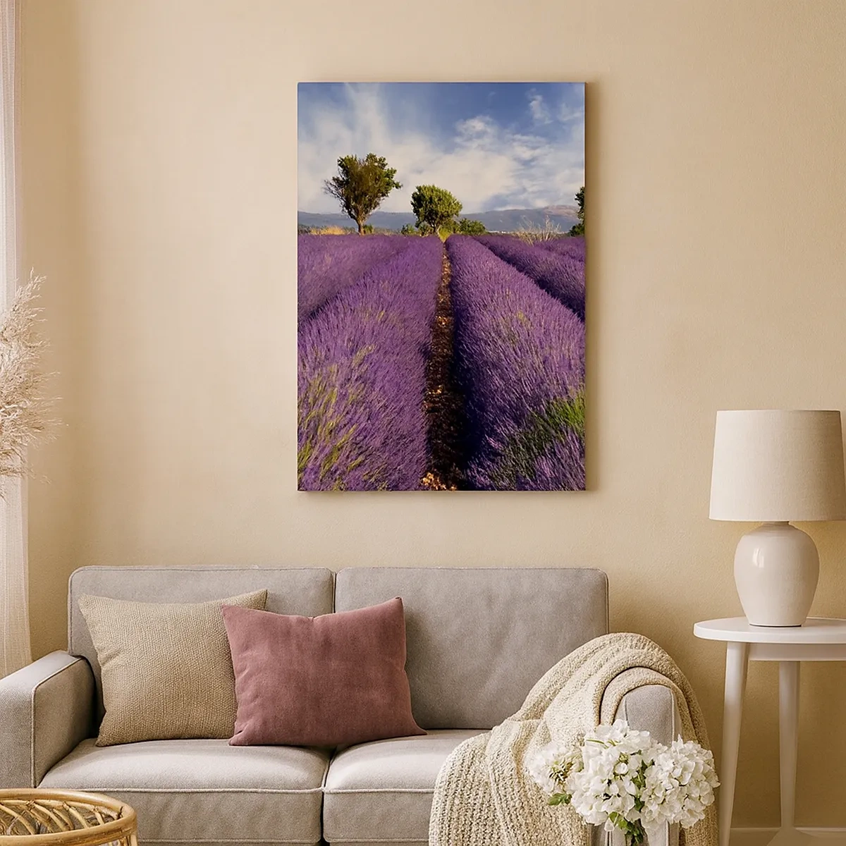 Schilderen op canvas - Lavendel velden - 50x70 cm