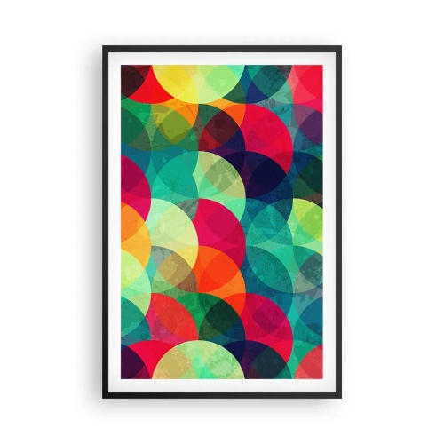 Poster in een zwarte lijst - Beklimming naar de regenboog - 61x91 cm
