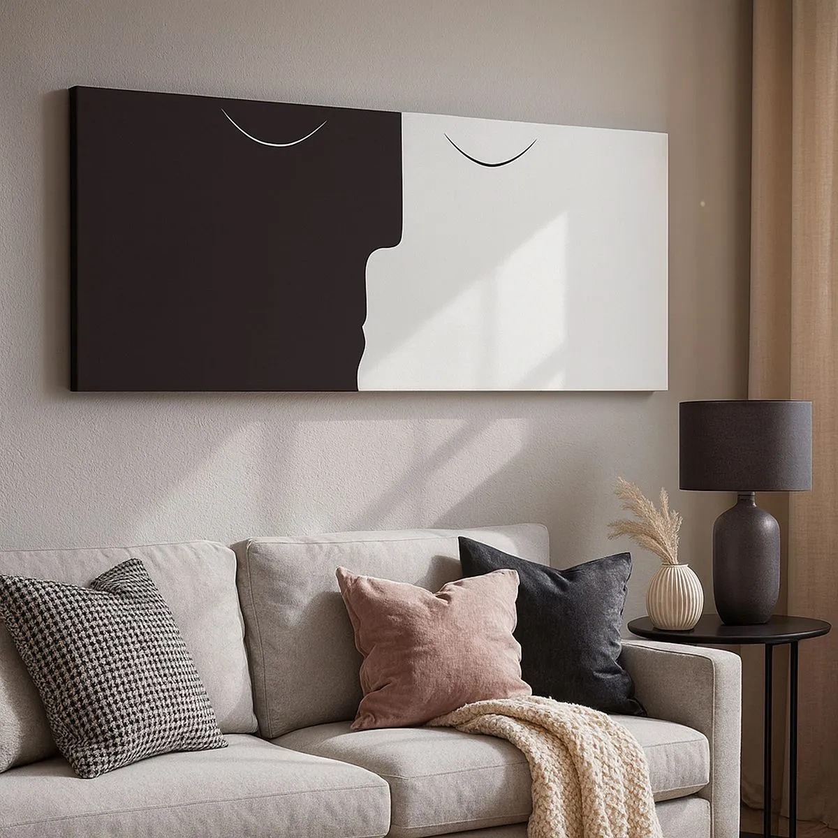 Schilderen op canvas - Eenheid van tegenstellingen - 100x40 cm