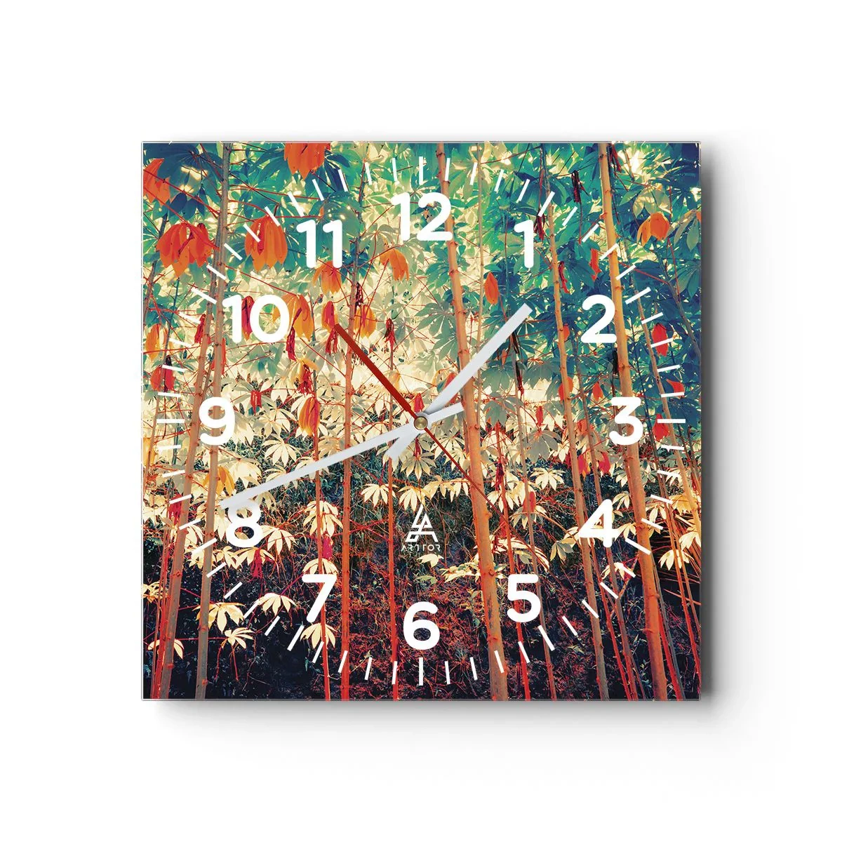 Wandklok - Klok - Het geheime leven van de bladeren - 30x30 cm