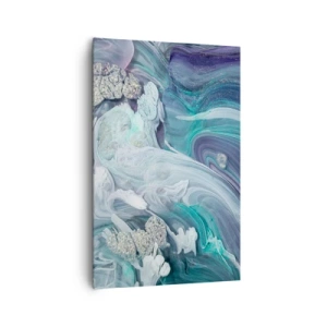 Schilderen op canvas - Stromingen van hemelsblauw - 80x120 cm