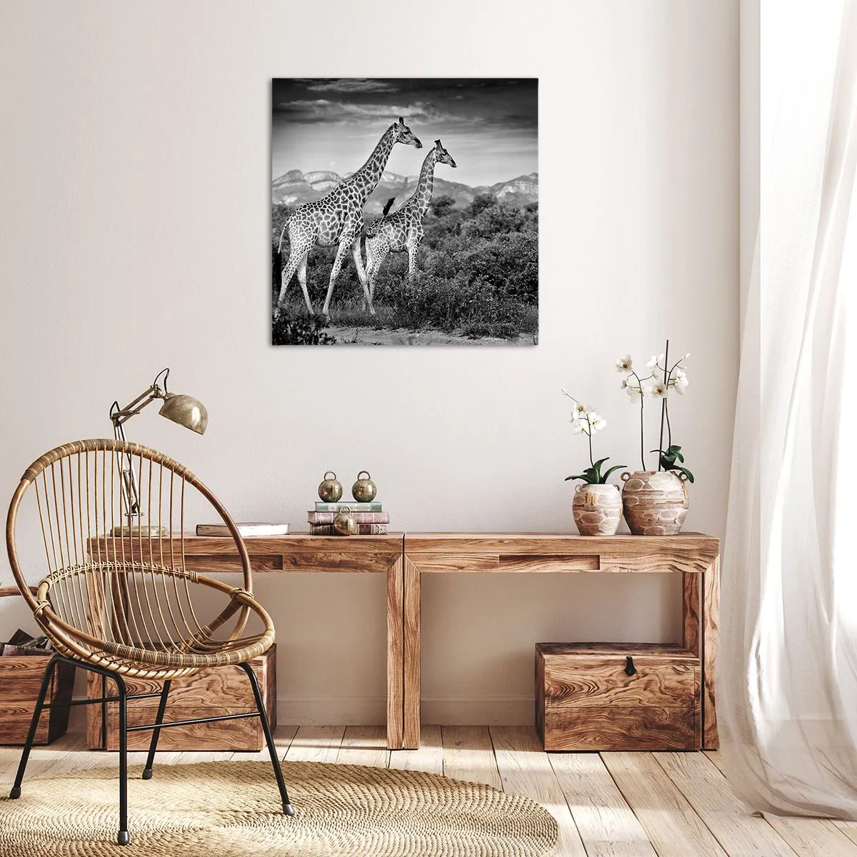 Schilderen op canvas - Hoge sferen in Afrika - 40x40 cm