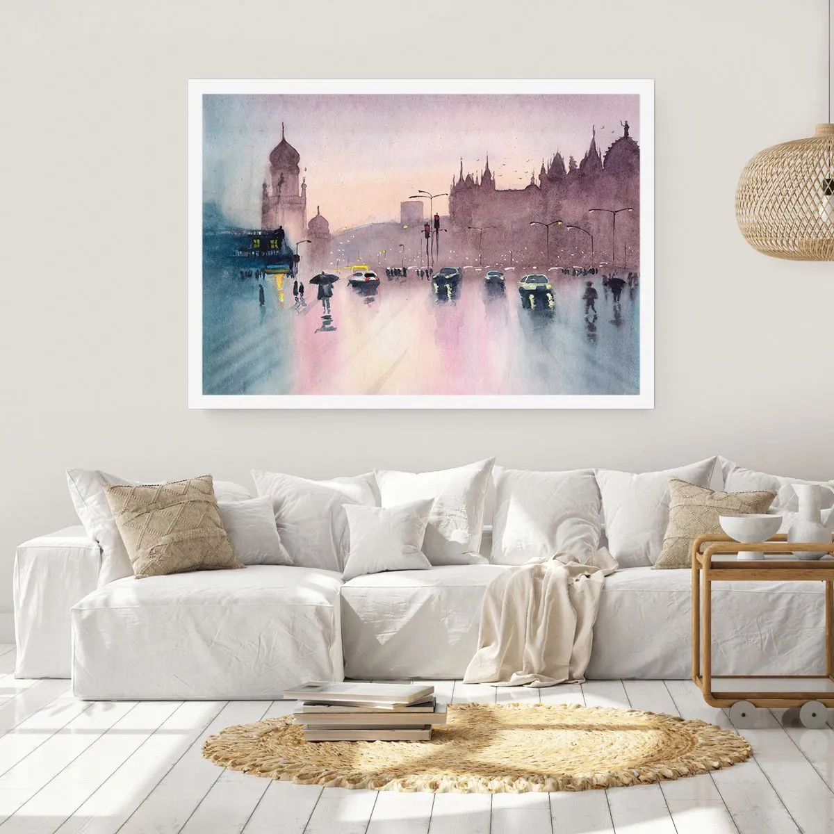 Poster - In de regenachtige nevel - 70x50 cm