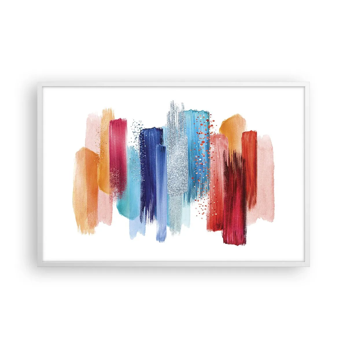 Poster in een witte lijst - Omhoog en omlaag - 91x61 cm