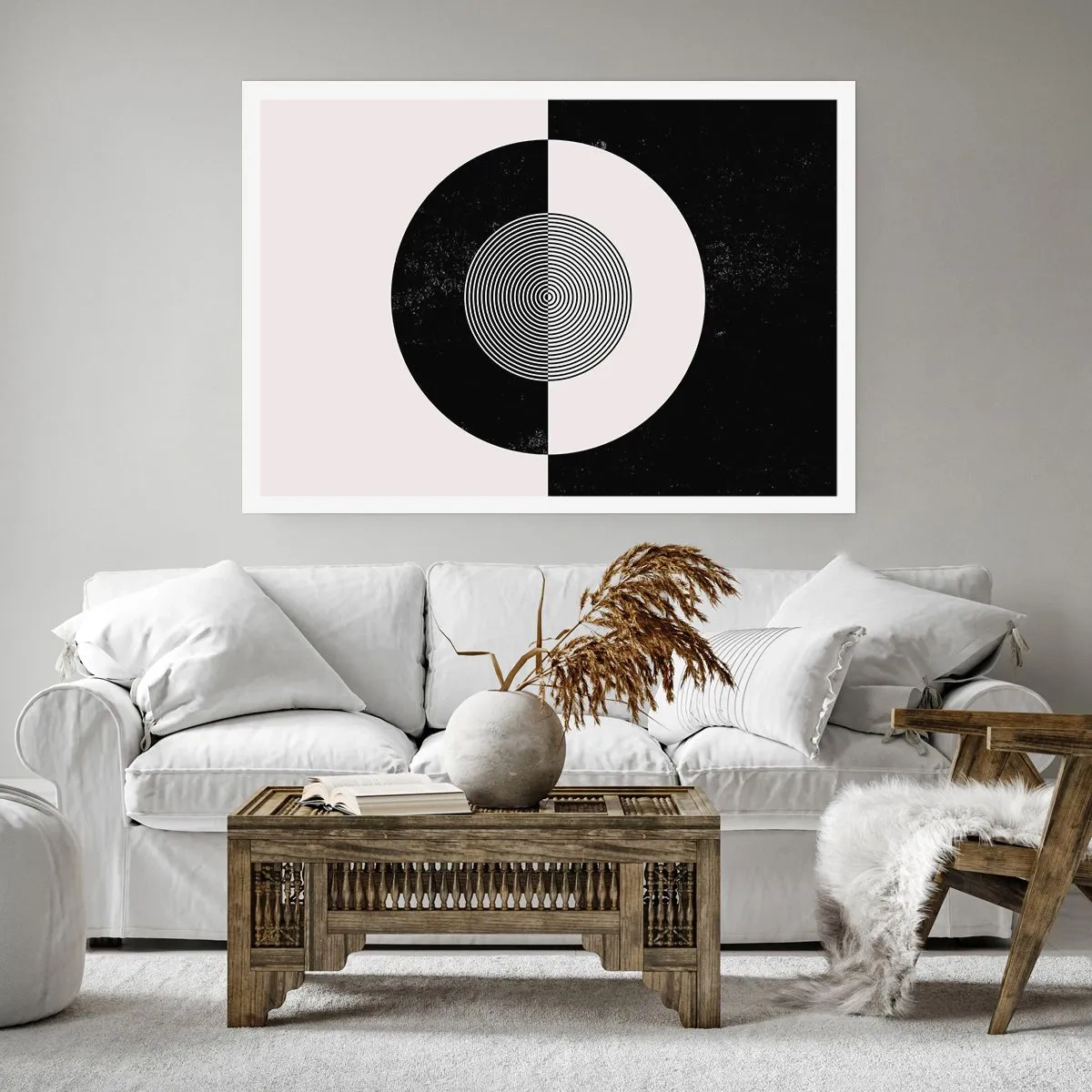 Poster - Harmonie in zwart-wit - 91x61 cm