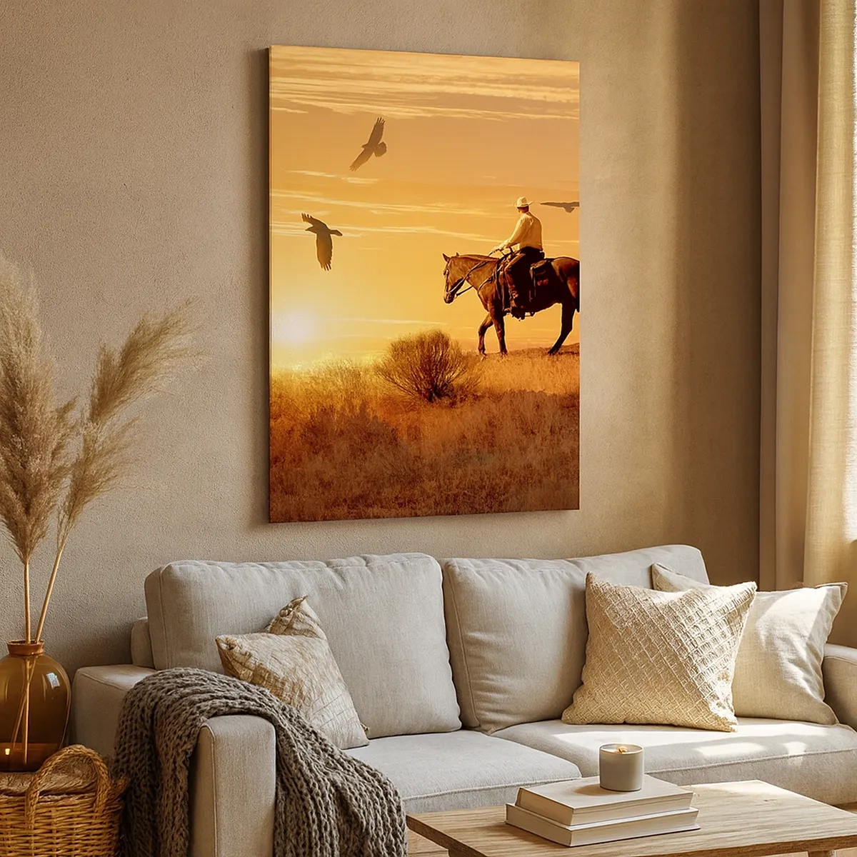 Schilderen op canvas - Alleen over de prairie - 50x70 cm
