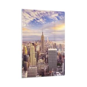 Schilderen op glas - Reik alleen naar de wolken - 50x70 cm