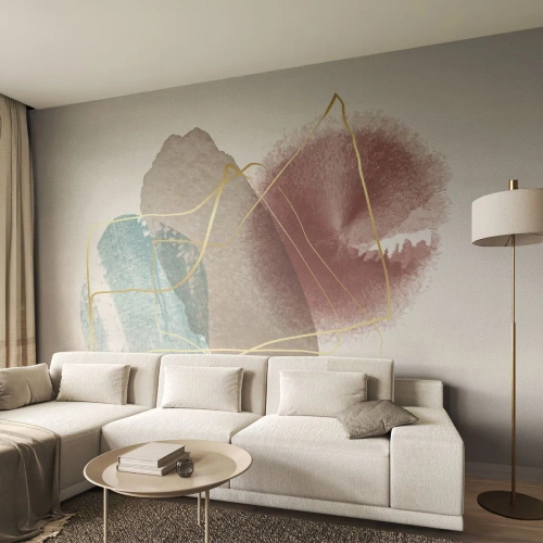 Fotobehang Premium Sand - Koralen van de ruimte - Abstractie, Deel, Modern patroon - 100x70 cm