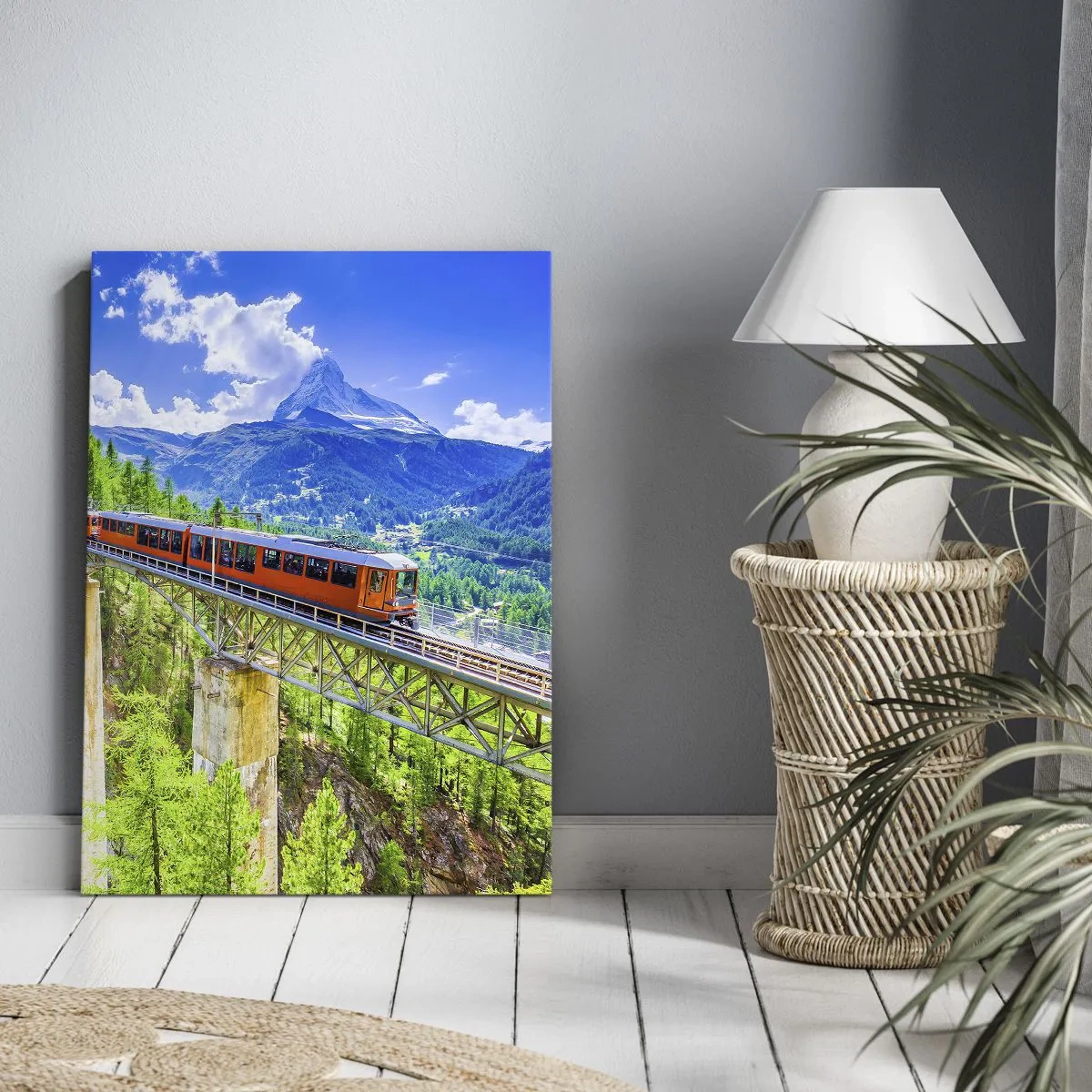 Schilderen op canvas - Het is tijd voor de Alpen - 80x120 cm