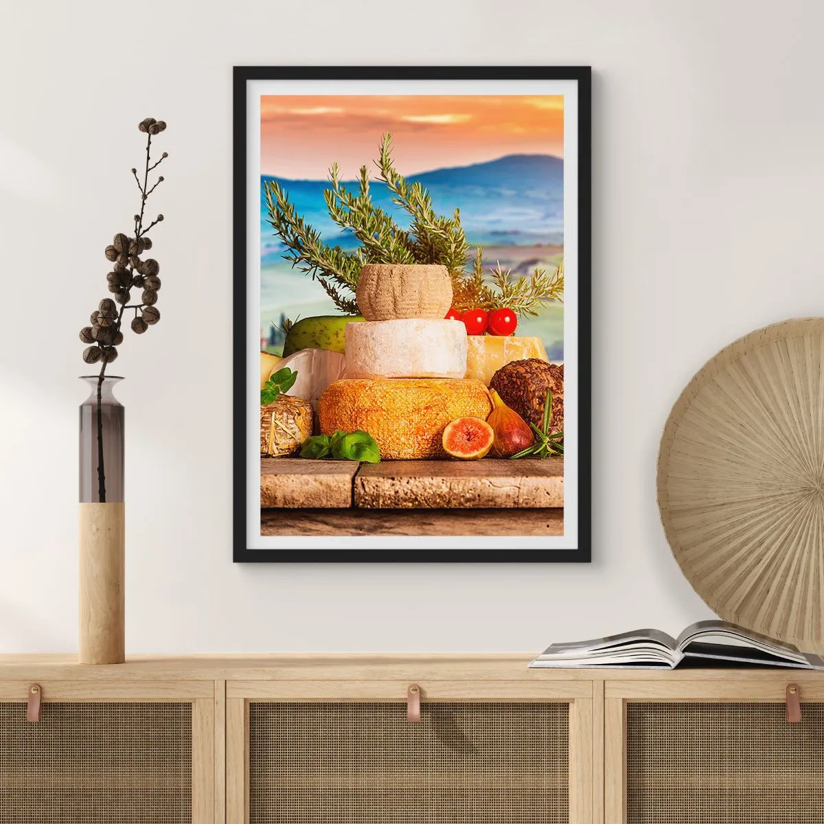 Poster in een zwarte lijst - De Italiaanse levensvreugde - 70x100 cm