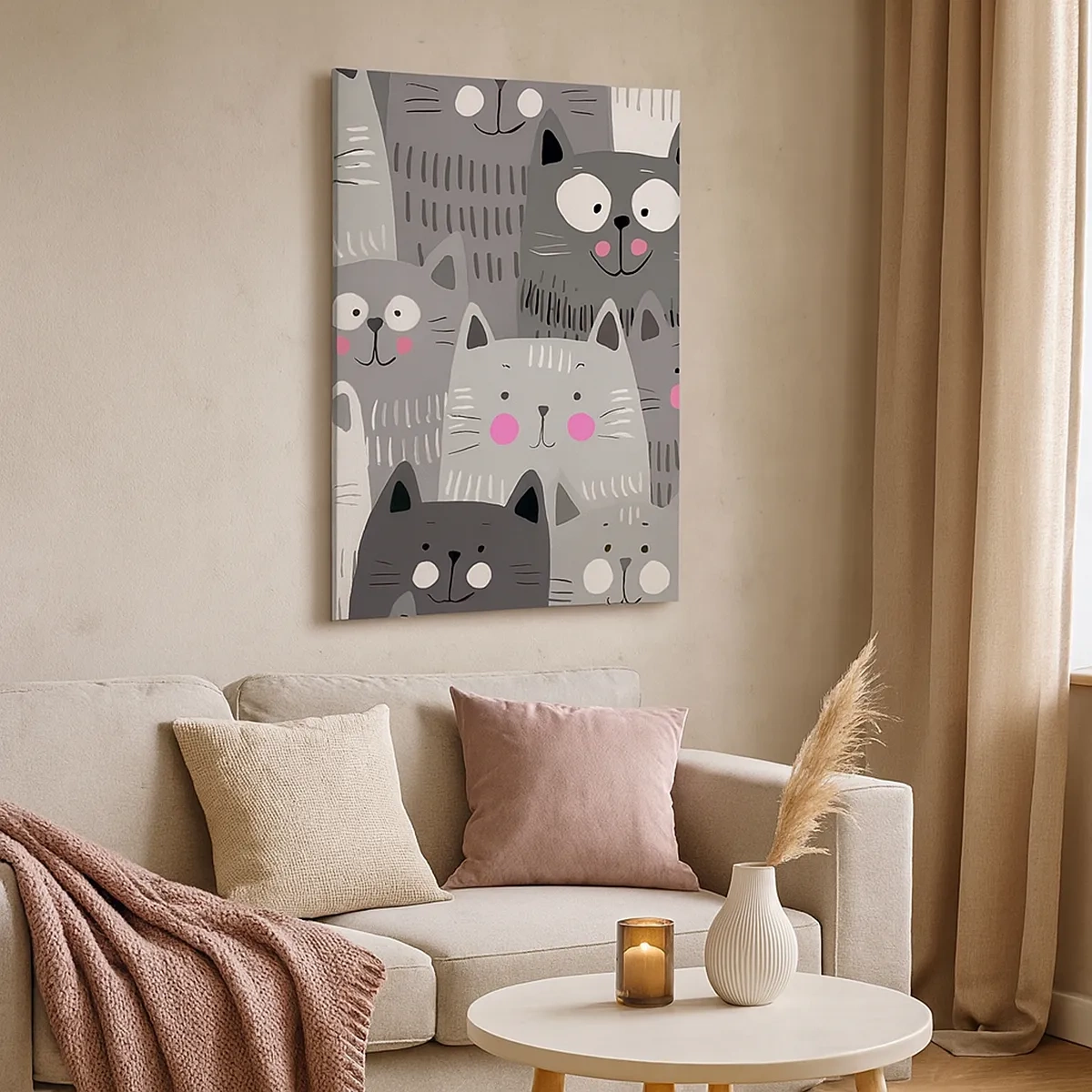 Schilderen op canvas - De wereld van de kat - 50x70 cm