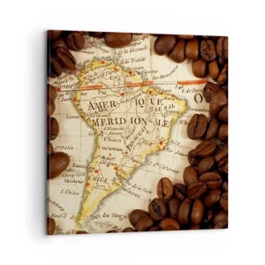 Schilderen op canvas - Waar komt de beste koffie vandaan? - 60x60 cm